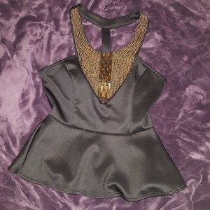 Peplum halter top